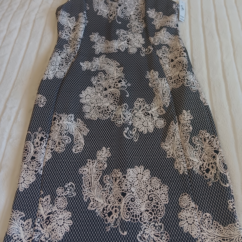 Black dress cream details size 14 - Picture 3 of 7